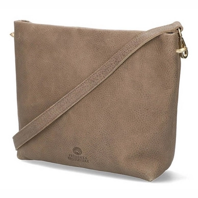 Crossbody Fred De La Bretoniere Heavy Grain Leather Taupe M De